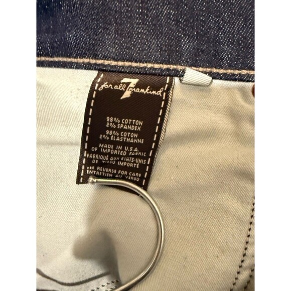 7 For All Mankind Austyn Relaxed Straight Leg Denim Jeans Blue Sz 32 - Picture 7 of 7